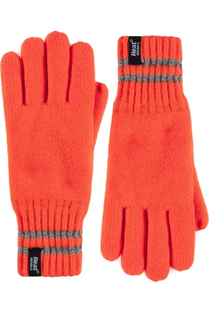 Heat Holders Mens hi-vis reflective outdoor thermal knitted Gloves - - Size L/XL
