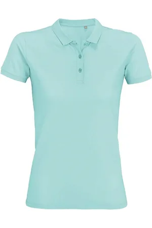 Sols Womens/Ladies Planet Organic Polo Shirt (Arctic Blue) - - Size X-Small