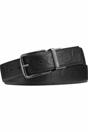 Coach Mens Wide Harness CTS Reversible Belt in Signature Leather - - One Size