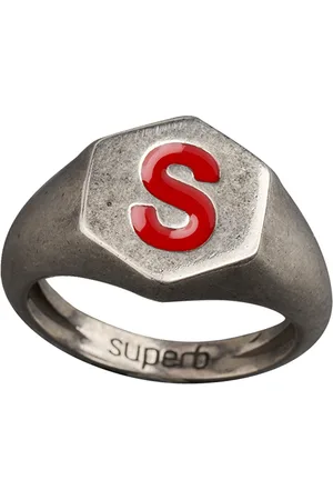 SUPERB Womens Red Hexagon Ring - Size O