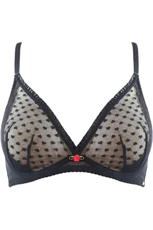 Pretty Polly Womens Heart Mesh Non Padded Triangle Bra - Polyamide - Size 36E