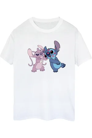 Disney Womens/Ladies Lilo & Stitch Kisses Cotton Boyfriend T-Shirt - Size Small