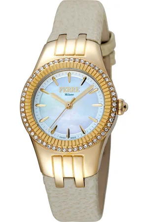 Ferre FM1L089L0021 WoMens Silver Dial Calfskin Leather Watch - - One Size