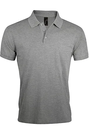 Sols Mens Prime Pique Plain Short Sleeve Polo Shirt ( Marl) - Size 2XL