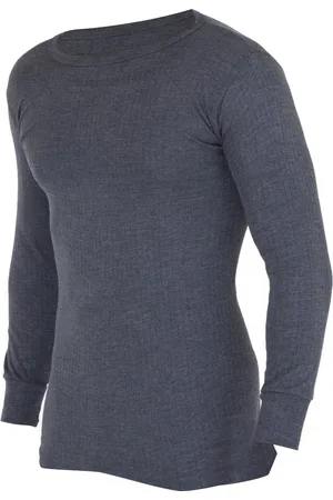 Floso Mens Thermal Underwear Long Sleeve Vest Top (Viscose Premium Range) - Size Small