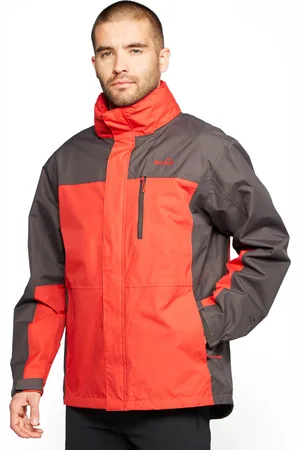 Peter Storm Mens Pennine II Waterproof Jacket with Rollaway Hood, Hiking Raincoat - Polyamide - Size Small