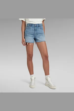 G-Star Womens G-Star RAW 3301 Ripped Shorts - Cotton - Size 27 (Waist)
