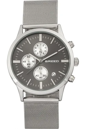Breed Mens Espinosa Chronograph Mesh-Bracelet Watch w/ Date - Stainless Steel - One Size
