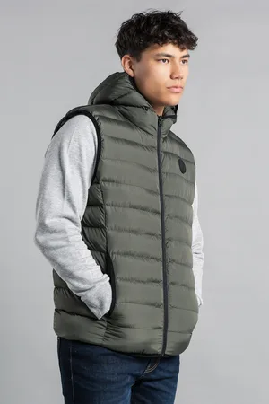 Tokyo Laundry Mens Padded Hooded Gilet With Full Zip - Size Large