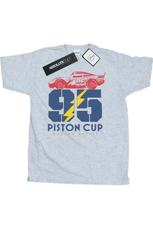 Disney Mens Cars Piston Cup 95 T-Shirt (Sports Grey) - Cotton - Size Small