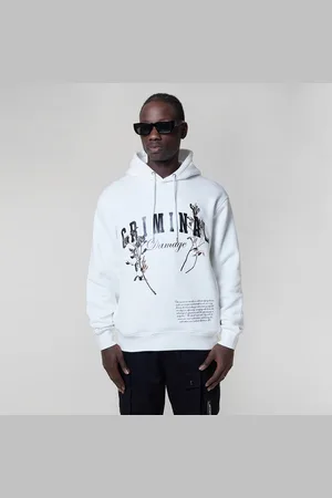Criminal Damage Mens Hoodie With Large Graphic Print - - Size Medium