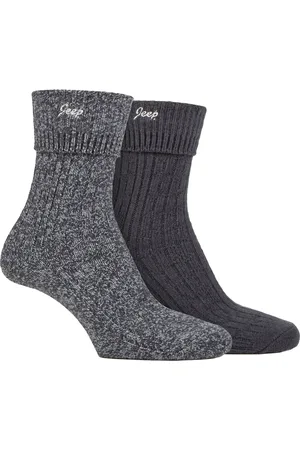 Jeep Womens Ladies Turn Cuff Socks