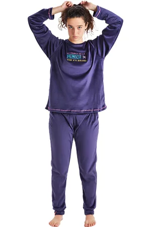 Munich Womens Winter pajamas long sleeve velvet MU5 women - - Size Large