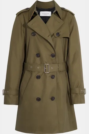 Coach Womens Solid Mid Trench - - Size X-Small