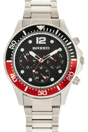 Breed Mens Pegasus Bracelet Watch w/Day/Date - Stainless Steel - One Size
