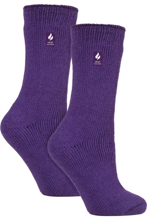 Heat Holders Womens 2 Pack Ladies Original Thermal Moisture Wicking Socks - - Size UK 4-8