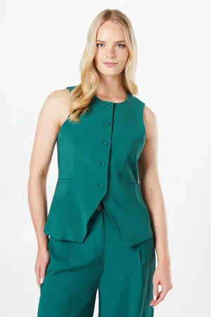 Oasis Womens High Neck Tailored Linen Waistcoat - viscose - Size 10 UK