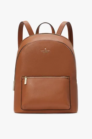 Kate Spade Womens Lena Pebbled Leather Large Double Zip Dome Backpack - - One Size