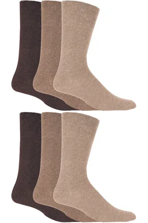 Gentle Grip Mens 6 Pair Multipack Diabetic Sock with Honey Comb Top and Hand linked Toe Seams - Cotton - Size UK 6-11