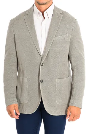 La Martina Mens Long sleeve blazer with regular fit JMJA08-TL090 man - - Size IT 54 (Mens)