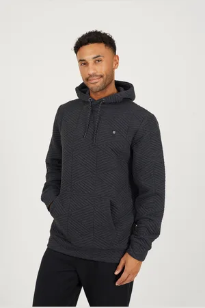 Brave Soul Mens Overhead Hoody With Geometric Pattern - Size Small