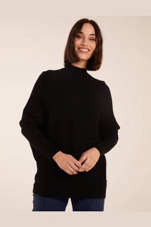 Blue Vanilla Womens Ribbed Batwing Jumper - - Size Small/Medium