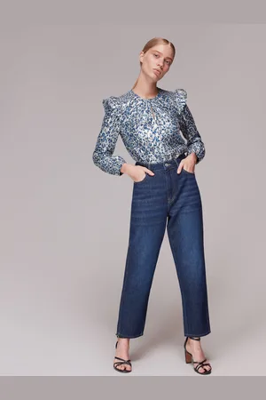 Whistles Womens Animal Metallic Blouse - - Size 8 UK