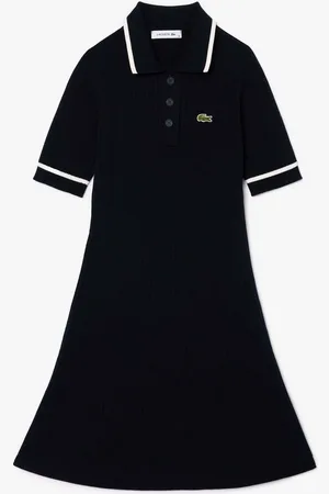 Lacoste Womens 3D Seamless Flared Polo Dress in viscose - Size 10 UK
