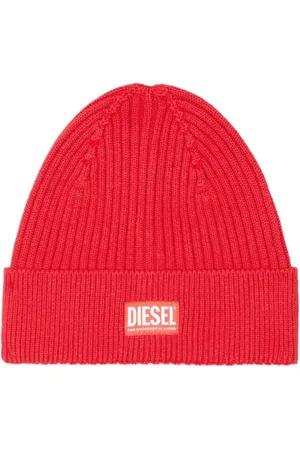 Diesel Mens Patch Logo Beanie Wool - One Size