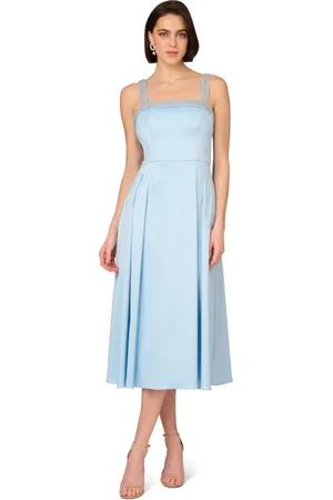 Adrianna Papell Womens Stretch Mikado Midi Dress in - Size 12 UK