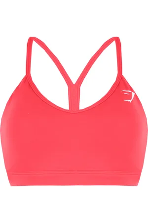 GymShark Logo Womens Raspberry Sports Bra Nylon - Size Large