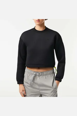 Lacoste Womens Loose Fit Drawstring Crop Top in - Size 18 UK