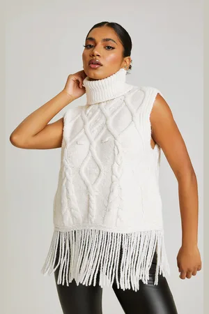 Urban Bliss Womens Tassel Knit Vest - Size Medium