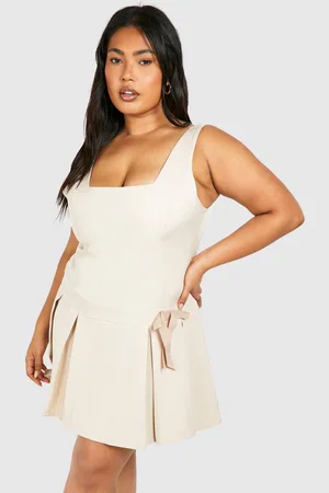 Boohoo Womens Plus Woven Bow Detail Strappy Skater Dress - - Size 20 UK