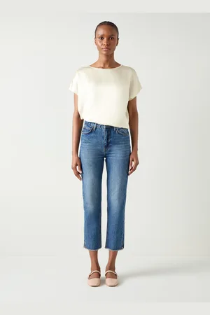 LK Bennett Womens Lena Woven Tops, Ecru - - Size 2XL