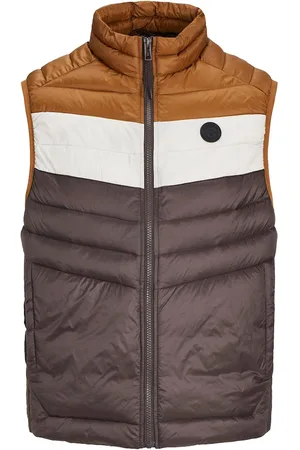 JACK & JONES Mens Sleeveless Gilet – Zipper Closure and High Neck - - Size Small