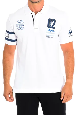 La Martina Mens Short Sleeve Polo TMP308-PK097 man - Cotton - Size Small