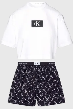 Calvin Klein Womens Shorts Pyjama Set in Multi colour - Cotton - Size 8 UK