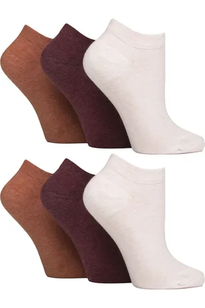 Gentle Grip Womens 6 Pack Diabetic Trainer Socks for Women