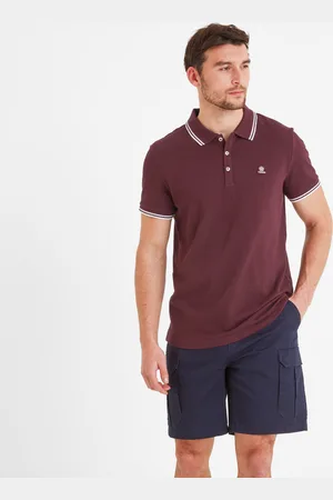 Tog 24 Biston Mens Polo Shirt - Deep Port - Cotton - Size X-Large