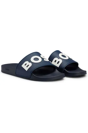 HUGO BOSS Mens Kirk Sliders in Dark - Size UK 6
