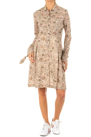 La Martina Womens long sleeve dress with lapel collar KWD002 - viscose - Size Medium