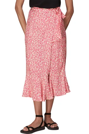 Whistles Womens Cheetah Print Wrap Skirt - - Size 8 UK