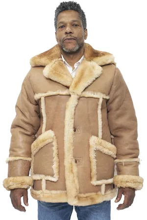 Infinity Mens Men’s Designer Winter Sheepskin Fur Coat-Zaragoza - - Size X-Small