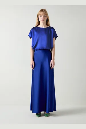 LK Bennett Womens Lena Woven Tops, Ultrablue - Size 2XL