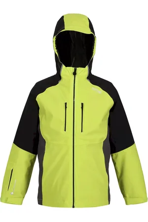 Regatta Childrens Unisex Childrens/Kids Hydrate VII 3 in 1 Waterproof Jacket (Bright Kiwi/Black) - - Size 3-4Y