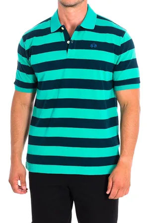 La Martina Mens Short Sleeve Polo TMP327-JS314 man - Cotton - Size Large