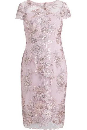 Gina Bacconi Womens Edna Midi Embroidered Dress - - Size 16 UK