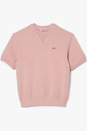 Lacoste Womens Natural Dyed Fleece T-Shirt in - Size 8 UK