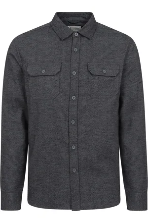 Mountain Warehouse Mens Trace Flannel Long-Sleeved Shirt (Dark ) - Size 2XS